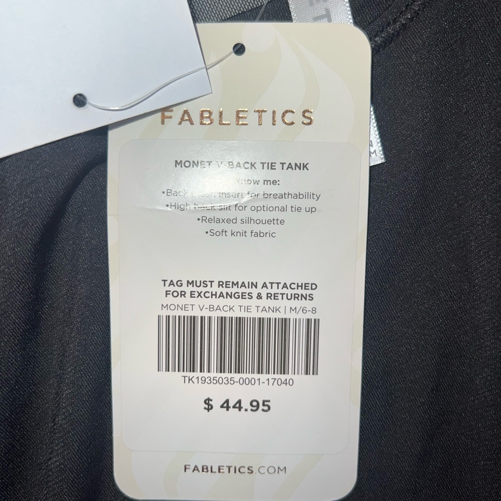 Black Fabletics Tie Tank (M)